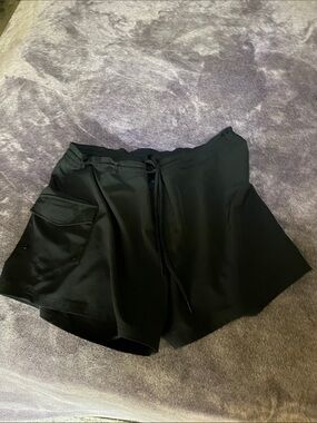 Catalina Black Drawstring Cargo Girls Shorts L 12/14